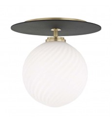  Ellis 1 Light Large Flush Mount (H200501L-AGB/BK) - Mitzi Lighting