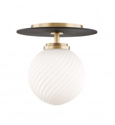  Ellis 1 Light Small Flush Mount (H200501S-AGB/BK) - Mitzi Lighting