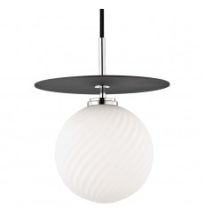  Ellis 1 Light Large Pendant (H200701L-PN/BK) - Mitzi Lighting