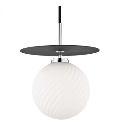  Ellis 1 Light Large Pendant (H200701L-PN/BK) - Mitzi Lighting