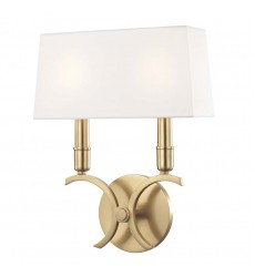 Gwen 2 Light Small Wall Sconce (H212102S-AGB) - Mitzi Lighting  Gwen 2 Light Small Wall Sconce (H212102S-AGB) - Mitzi Lighting