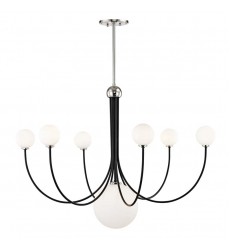  Coco 7 Light Chandelier (H234807-PN/BK) - Mitzi Lighting