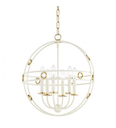  Jade 6 Light Small Pendant (H236706-GL/CR) - Mitzi Lighting