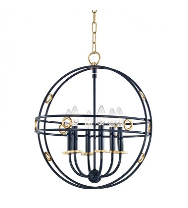  Jade 6 Light Small Pendant (H236706-GL/NVY) - Mitzi Lighting