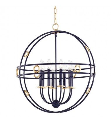  Jade 8 Light Large Pendant (H236708-GL/NVY) - Mitzi Lighting