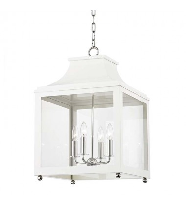  Leigh 4 Light Large Pendant (H259704L-PN/WH) - Mitzi Lighting