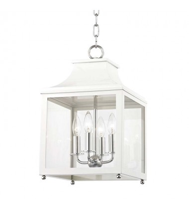 Leigh 4 Light Small Pendant (H259704S-PN/WH) - Mitzi Lighting
