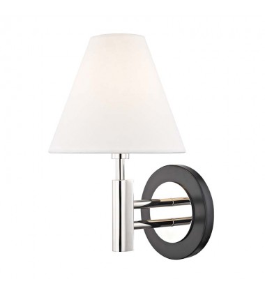  Robbie 1 Light Wall Sconce (H264101-PN/BK) - Mitzi Lighting