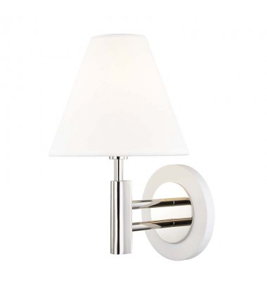  Robbie 1 Light Wall Sconce (H264101-PN/WH) - Mitzi Lighting