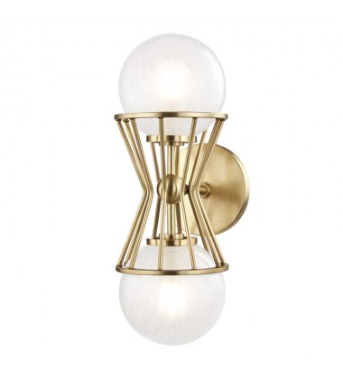  Petra 2 Light Wall Sconce (H267102-AGB) - Mitzi Lighting