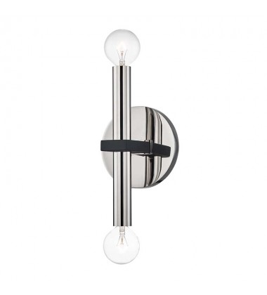  Colette 2 Light Wall Sconce (H296102-PN/BK) - Mitzi Lighting