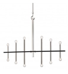  Colette 12 Light Chandelier (H296812-PN/BK) - Mitzi Lighting