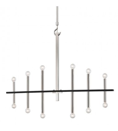 Colette 12 Light Chandelier (H296812-PN/BK) - Mitzi Lighting  Colette 12 Light Chandelier (H296812-PN/BK) - Mitzi Lighting