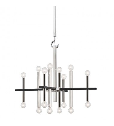  Colette 16 Light Chandelier (H296816-PN/BK) - Mitzi Lighting