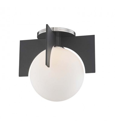  Nadia 1 Light Large Flush Mount (H299501L-PN/BK) - Mitzi Lighting