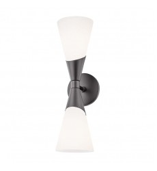  Parker 2 Light Wall Sconce (H312102-BLK) - Mitzi Lighting