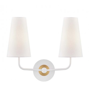  Merri 2 Light Wall Sconce (H318102-AGB/WH) - Mitzi Lighting