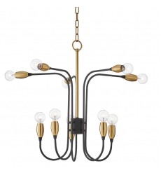  Dakota 10 Light Chandelier (H320810-AGB/BK) - Mitzi Lighting