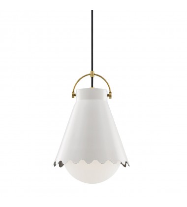  Lauryn 1 Light Large Pendant (H351701L-AGB/WH) - Mitzi Lighting