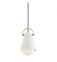  Lauryn 1 Light Small Pendant (H351701S-AGB/WH) - Mitzi Lighting