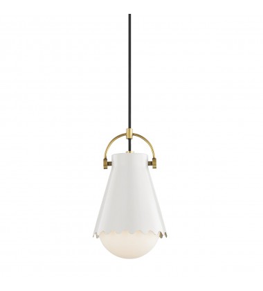  Lauryn 1 Light Small Pendant (H351701S-AGB/WH) - Mitzi Lighting