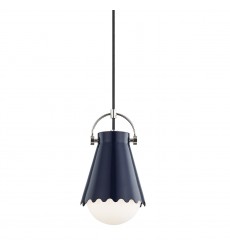  Lauryn 1 Light Small Pendant (H351701S-PN/NVY) - Mitzi Lighting