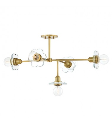  Alexa 5 Light Chandelier (H357805-AGB) - Mitzi Lighting