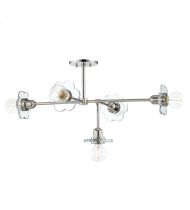  Alexa 5 Light Chandelier (H357805-PN) - Mitzi Lighting