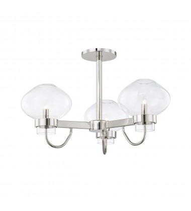  Korey 3 Light Semi Flush (H408603-PN) - Mitzi Lighting