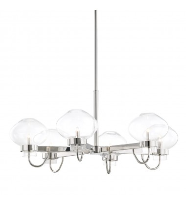  Korey 6 Light Chandelier (H408806-PN) - Mitzi Lighting