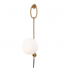  Gina 1 Light Wall Sconce With Plug (HL290101-AGB) - Mitzi Lighting