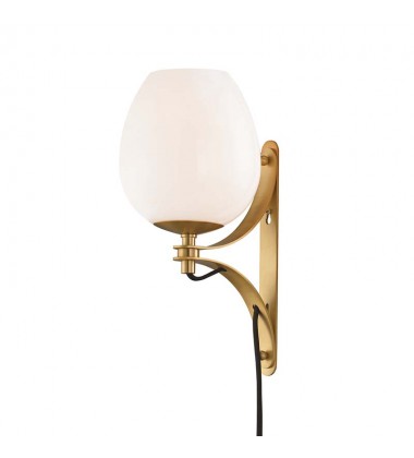  Lindsay 1 Light Wall Sconce With Plug (HL291101-AGB) - Mitzi Lighting