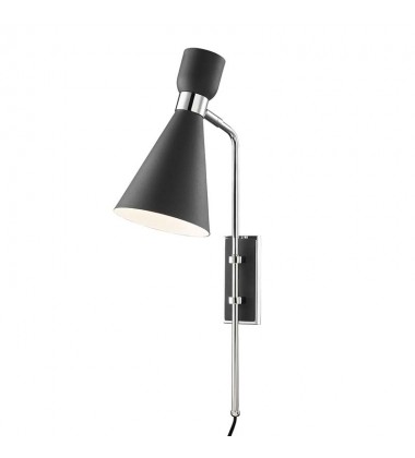  Willa 1 Light Wall Sconce With Plug (HL295101-PN/BK) - Mitzi Lighting