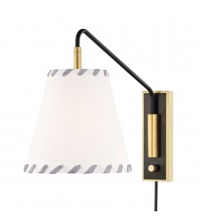  Hannah 1 Light Wall Sconce With Plug (HL372101-AOB) - Mitzi Lighting