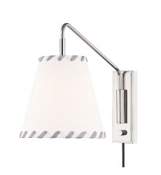  Hannah 1 Light Wall Sconce With Plug (HL372101-PN) - Mitzi Lighting