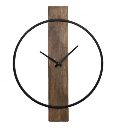  Amika CL221 Natural Wood Black Clock - Renwil