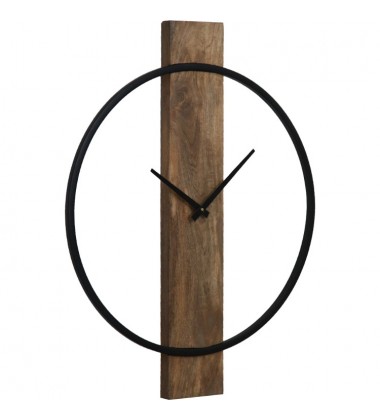  Amika CL221 Natural Wood Black Clock - Renwil