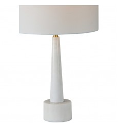  Normanton LPT884 White marble antique brass Table lamp - Renwil