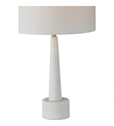  Normanton LPT884 White marble antique brass Table lamp - Renwil