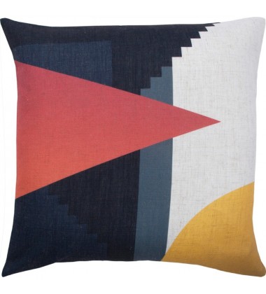  Parma PWFL1067 LinenVelvet piping Square Pillow - Renwil