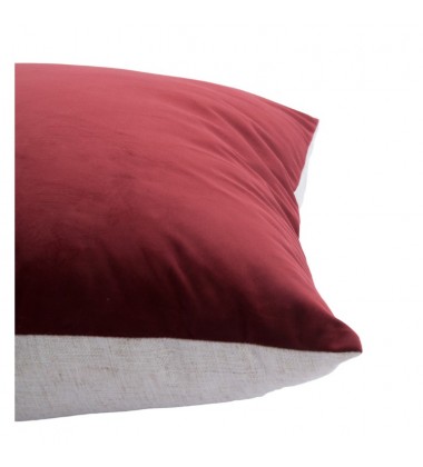  Scarlet PWFL1085 Velvet Linen Square Pillow - Renwil