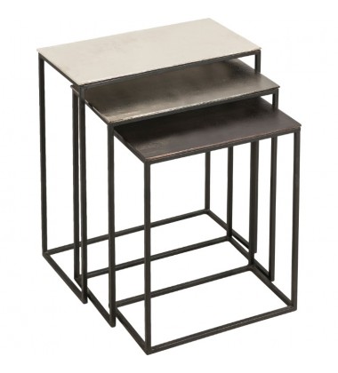  Manisa TA298 Raw Nickel Black Bronze Accent Table - Renwil