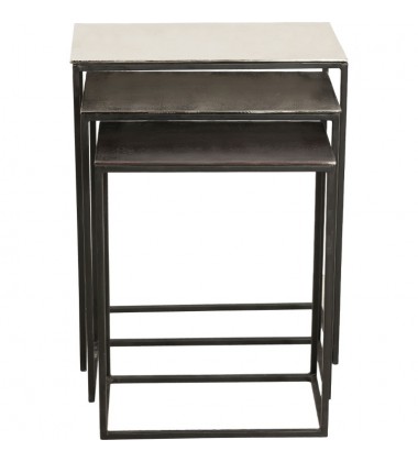  Manisa TA298 Raw Nickel Black Bronze Accent Table - Renwil