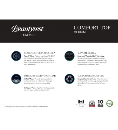 Serta Beautyrest Forever Drop Top Medium Full Size (800016110-1030)