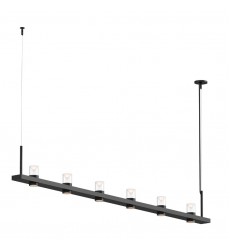  Intervals® 8' Linear LED Pendant with Clear w/Cone Uplight Trim (20QKL08B)
