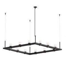  Intervals® 4' Square LED Pendant with Clear w/Cone Uplight Trim (20QKS04B)