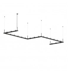  Intervals® 4' x 16' Zig-Zag LED Pendant with Clear w/Cone Uplight Trim (20QKZ46B)