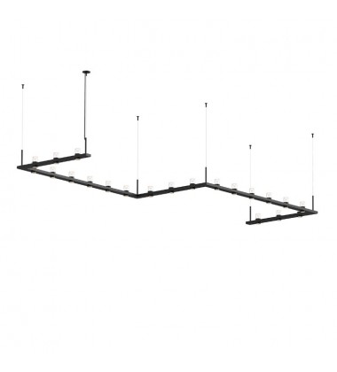  Intervals® 4' x 16' Zig-Zag LED Pendant with Clear w/Cone Uplight Trim (20QKZ46B)