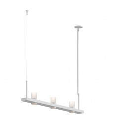  Intervals® 4' Linear LED Pendant with Etched Cylinder Uplight Trim (20QWL04C)