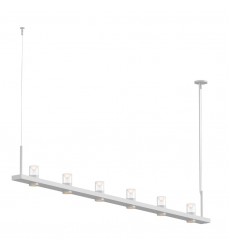  Intervals® 8' Linear LED Pendant with Clear w/Cone Uplight Trim (20QWL08B)
